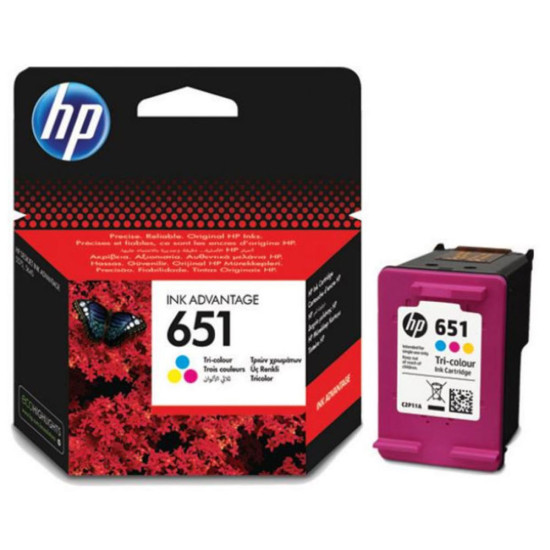HP 651 Tri-color Original Ink Advantage Cartridge HP 651 Tri-color Original Ink Advantage Cartridge