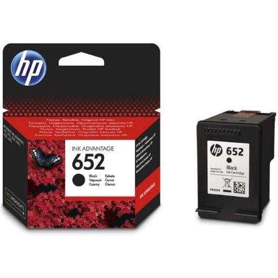 HP 652 Black Original Ink Advantage Cartridge / 360 ????? - DJ 1115 / 2135 / 3635 / 3835
