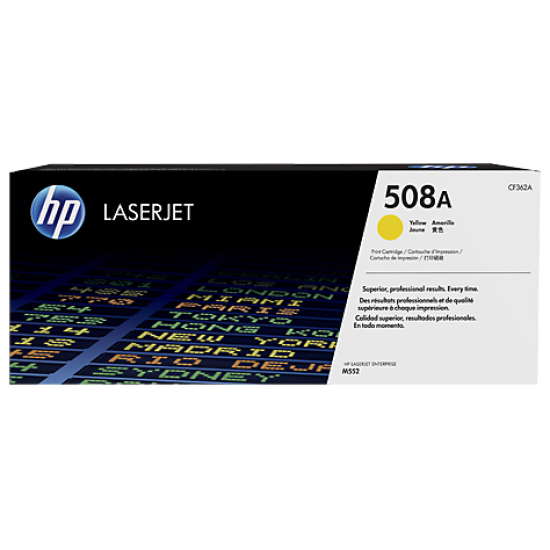 HP 508A Yellow Original LaserJet Toner Cartridge / 5 000 pages HP 508A Yellow Original LaserJet Toner Cartridge / 5 000 pages