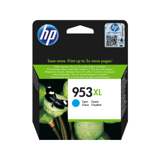 HP 953XL High Yield Cyan Original Ink Cartridge / 1 600 pages / ?? OJ 8xxxx