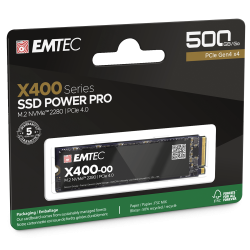 EMTEC SSD 500GB INT M2 PCI-E GEN4 2280 NVMe EMTEC SSD 500GB INT M2 PCI-E GEN4 2280 NVMe