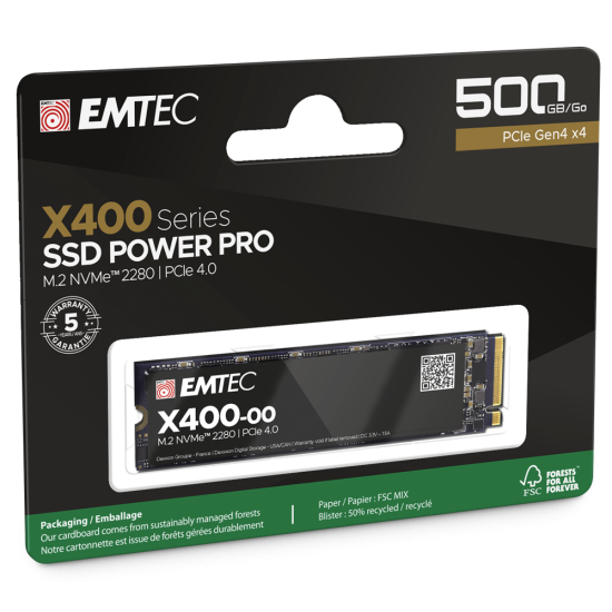 EMTEC SSD 500GB INT M2 PCI-E GEN4 2280 NVMe EMTEC SSD 500GB INT M2 PCI-E GEN4 2280 NVMe