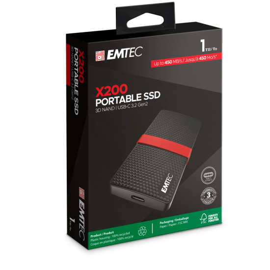 EMTEC SSD 1TB EXT USB3.2 USB-C EMTEC SSD 1TB EXT USB3.2 USB-C