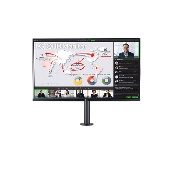 LG 31.5 QHD <100Hz IPS 5ms 16:9 HDMI DP USB-C FREESYNC AUDIO FSAFE HDR
