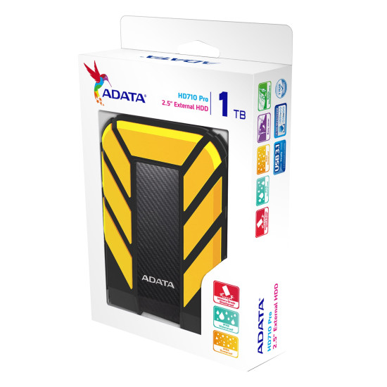 ADATA HDD 1TB EXT USB3.1 2.5 YELLOW