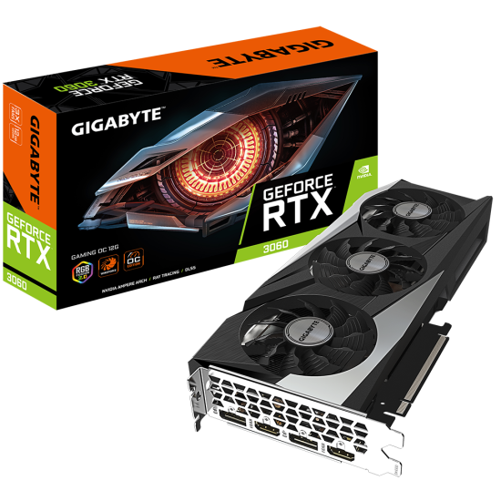 GIGABYTE NVIDIA RTX3060 HDMI DP 192B 12GB ACTIVE GIGABYTE NVIDIA RTX3060 HDMI DP 192B 12GB ACTIVE