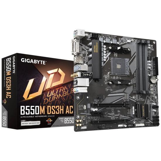 GB B550 4xDDR4 4xSATA3 RAID HDMI DVI DP 2xM2 GLAN 2xPCIEx16 1xPCIEx1 WiFi GB B550 4xDDR4 4xSATA3 RAID HDMI DVI DP 2xM2 GLAN 2xPCIEx16 1xPCIEx1 WiFi