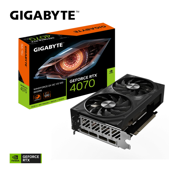 GIGABYTE NVIDIA RTX4070 HDMI DP 192B 12GB ACTIVE GIGABYTE NVIDIA RTX4070 HDMI DP 192B 12GB ACTIVE