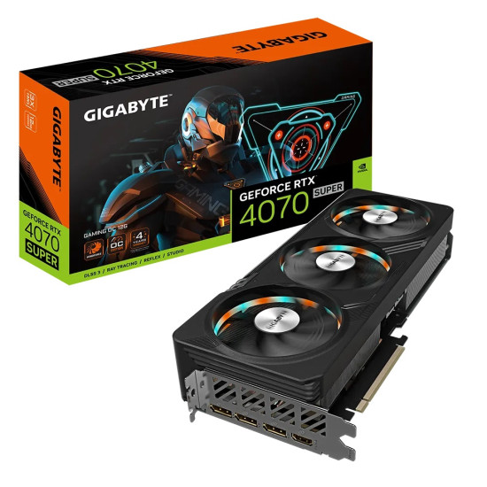 GIGABYTE NVIDIA RTX4070 SUPER HDMI DP 192B 12GB ACTIVE GIGABYTE NVIDIA RTX4070 SUPER HDMI DP 192B 12GB ACTIVE