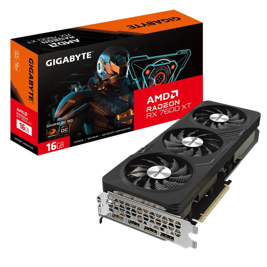 GIGABYTE AMD RX7600XT HDMI DP 128B 16GB ACTIVE