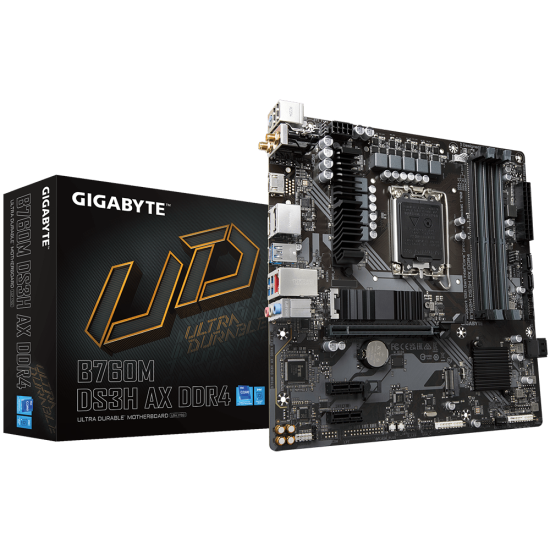 GB B760 4xDDR4 4xSATA3 RAID HDMI 2xDP 2xM2 GLAN 1xPCIEx16 2xPCIEx1 WiFi GB B760 4xDDR4 4xSATA3 RAID HDMI 2xDP 2xM2 GLAN 1xPCIEx16 2xPCIEx1 WiFi