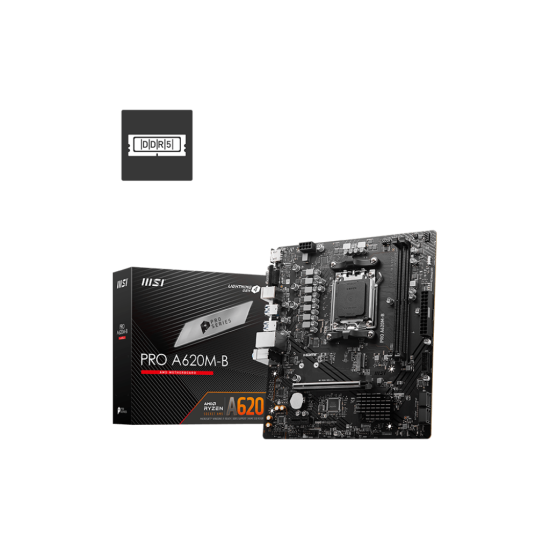 MSI A620 2xDDR5  4xSATA3  RAID HDMI        VGA 1xM2 GLAN        1xPCIEx16 1xPCIEx1