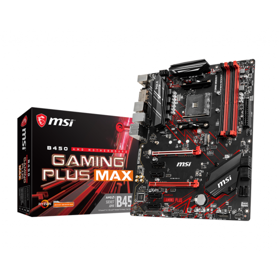 MSI B450 4xDDR4  6xSATA3  RAID HDMI DVI         1xM2 GLAN        2xPCIEx16 4xPCIEx1