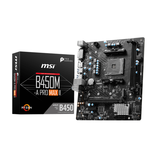 MSI B450 2xDDR4  4xSATA3  RAID HDMI DVI          1xM2 GLAN       1xPCIEx16 1xPCIEx1