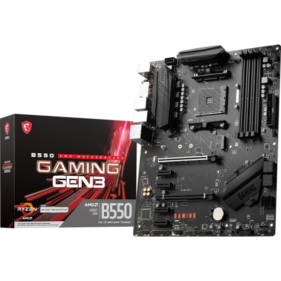 MSI B550 4xDDR4  6xSATA3  RAID HDMI DVI         2xM2 GLAN       2xPCIEx16 4xPCIEx1