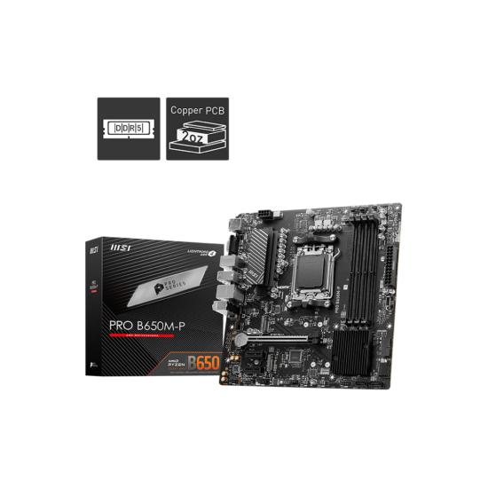 MSI B650 4xDDR5  4xSATA3  RAID HDMI DP  VGA 2xM2 GLAN        1xPCIEx16 2xPCIEx1