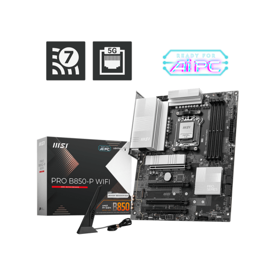 MSI B850 4xDDR5 4xSATA3 RAID HDMI 3xM2 GLAN 4xPCIEx16 WiFi MSI B850 4xDDR5 4xSATA3 RAID HDMI 3xM2 GLAN 4xPCIEx16 WiFi