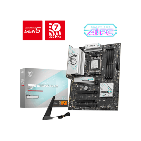 MSI B850 4xDDR5 4xSATA3 RAID DP 3xM2 GLAN 4xPCIEx16 WiFi MSI B850 4xDDR5 4xSATA3 RAID DP 3xM2 GLAN 4xPCIEx16 WiFi