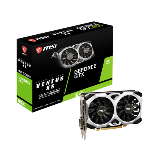 MSI NVIDIA GTX1650 HDMI DVI DP 128B 4GB ACTIVE MSI NVIDIA GTX1650 HDMI DVI DP 128B 4GB ACTIVE