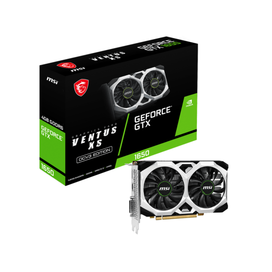 MSI NVIDIA GTX1650 HDMI DVI-D DP 128B 4GB ACTIVE MSI NVIDIA GTX1650 HDMI DVI-D DP 128B 4GB ACTIVE