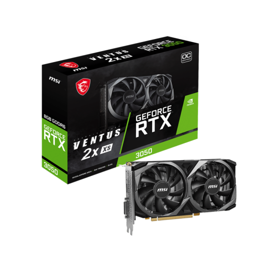 MSI NVIDIA RTX3050 HDMI DVI-D DP 128B 8GB ACTIVE