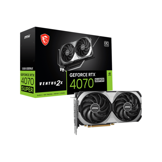 MSI NVIDIA RTX4070 SUPER HDMI DP 192B 12GB ACTIVE MSI NVIDIA RTX4070 SUPER HDMI DP 192B 12GB ACTIVE
