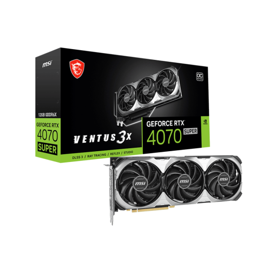 MSI NVIDIA RTX4070 SUPER HDMI DP 192B 12GB ACTIVE MSI NVIDIA RTX4070 SUPER HDMI DP 192B 12GB ACTIVE