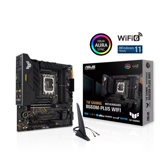 ASUS B660 4xDDR5 4xSATA3 RAID HDMI DP 2xM2 GLAN 2xPCIEx16 1xPCIEx1 WiFi ASUS B660 4xDDR5 4xSATA3 RAID HDMI DP 2xM2 GLAN 2xPCIEx16 1xPCIEx1 WiFi