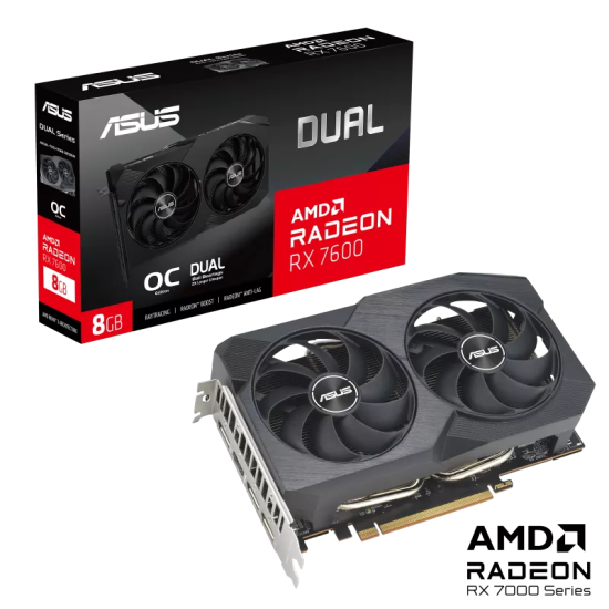 ASUS AMD RX7600 HDMI DP 128B 8GB ACTIVE ASUS AMD RX7600 HDMI DP 128B 8GB ACTIVE