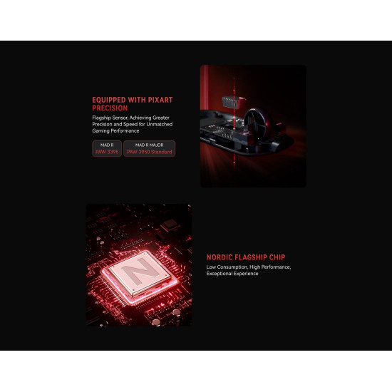 VXE професионална геймърска мишка Wireless Gaming Mouse MAD R 8K SET - Omron Optical Microswitches, Black VXE професионална геймърска мишка Wireless Gaming Mouse MAD R 8K SET - Omron Optical Microswitches, Black