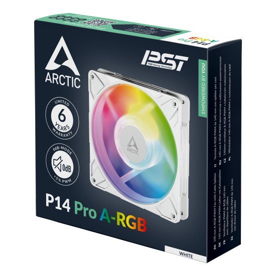 Fan ARCTIC P14 Pro White A-RGB - 140mm PWM Fan ARCTIC P14 Pro White A-RGB - 140mm PWM
