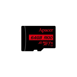 Apacer карта памет microSDXC 64GB UHS-I V10 A1, Adapter - AP64GMCSX10UB-R Apacer карта памет microSDXC 64GB UHS-I V10 A1, Adapter - AP64GMCSX10UB-R