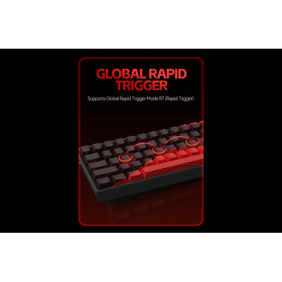Madlions професионална геймърска механична клавиатура Professional Gaming Mechanical Keyboard MAD 68 PRO - Black, 8K, Sealed Silver Magnetic [Linear]