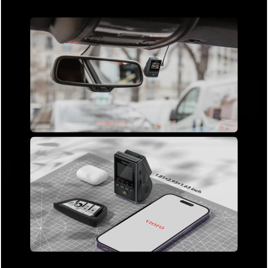 VIOFO Видеорегистратор Dash Cam A119 MINI 2 - GPS Module, 2K HDR, Sony STARVIS 2
