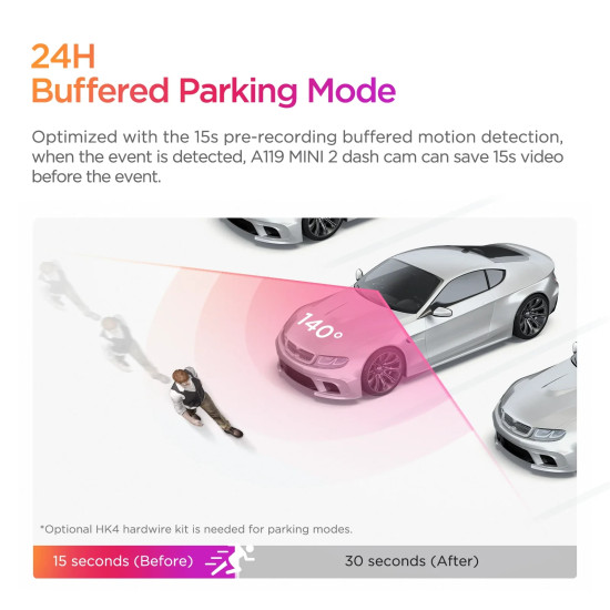 VIOFO Видеорегистратор Dash Cam A119 MINI 2 - GPS Module, 2K HDR, Sony STARVIS 2