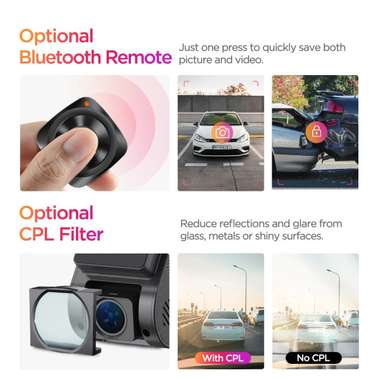 VIOFO Видеорегистратор Dash Cam A119 MINI 2 - GPS Module, 2K HDR, Sony STARVIS 2