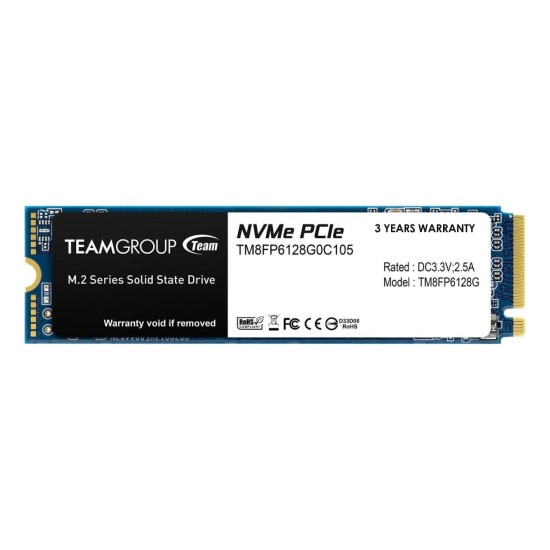 SSD Team Group MP33, M.2 2280 128GB PCI-e 3.0 x4 NVMe SSD Team Group MP33, M.2 2280 128GB PCI-e 3.0 x4 NVMe