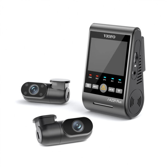 VIOFO Видеорегистратор Dash Cam A229 Plus 3 Channel - 2K, HDR, Sony STARVIS 2, GPS VIOFO Видеорегистратор Dash Cam A229 Plus 3 Channel - 2K, HDR, Sony STARVIS 2, GPS