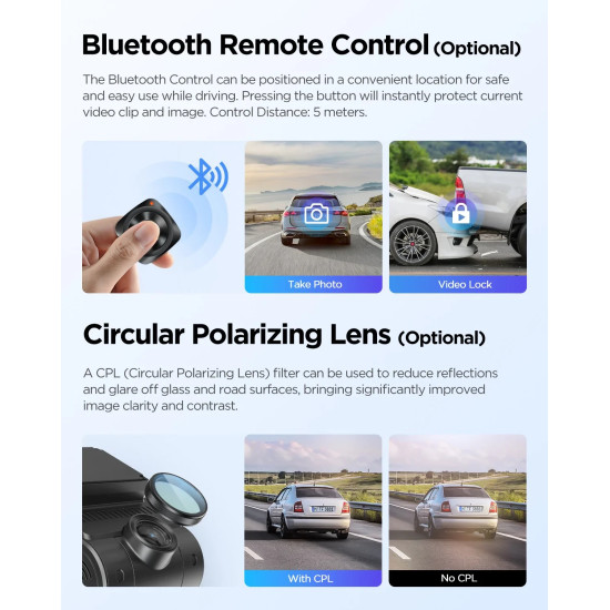 VIOFO Видеорегистратор Dash Cam A229 Plus 2 Channel - 2K, HDR, Sony STARVIS 2, GPS