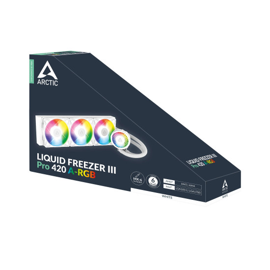 Arctic водно охлаждане Liquid Freezer III Pro 420 A-RGB White Arctic водно охлаждане Liquid Freezer III Pro 420 A-RGB White