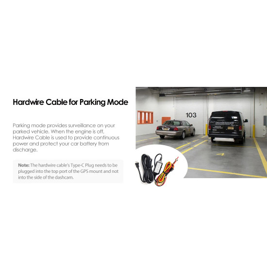 VIOFO Монтажен комплект Hardwire Kit - HK3 Type-C - Low Voltage Battery Protection