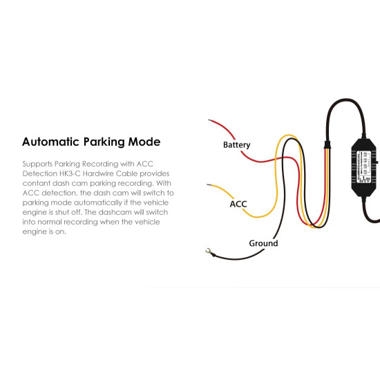 VIOFO Монтажен комплект Hardwire Kit - HK3 Type-C - Low Voltage Battery Protection