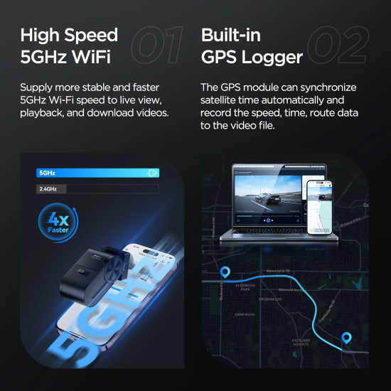 VIOFO Видеорегистратор Dash Cam VS1 - 2K, Sony STARVIS 2, 32GB SD Card Included, GPS, Bluetooth VIOFO Видеорегистратор Dash Cam VS1 - 2K, Sony STARVIS 2, 32GB SD Card Included, GPS, Bluetooth