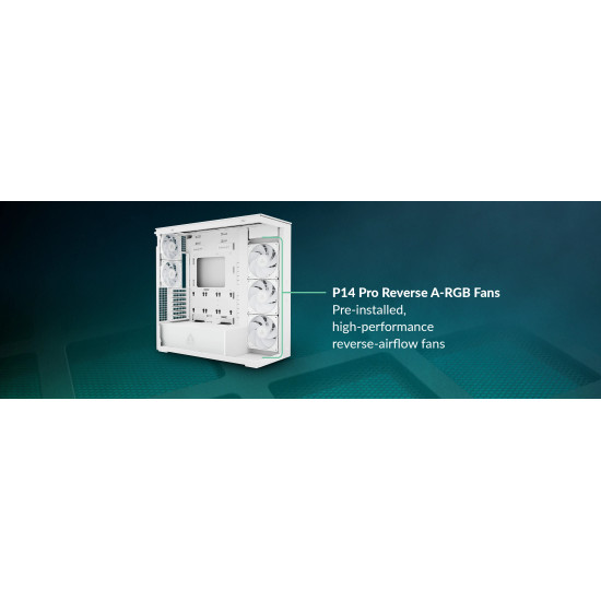 Arctic кутия Case E-ATX - Xtender (White) - 5 A-RGB Fans included Arctic кутия Case E-ATX - Xtender (White) - 5 A-RGB Fans included