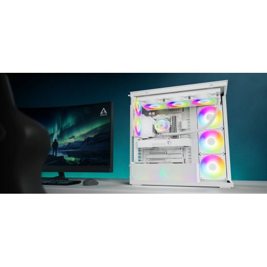 Arctic кутия Case E-ATX - Xtender (White) - 5 A-RGB Fans included Arctic кутия Case E-ATX - Xtender (White) - 5 A-RGB Fans included