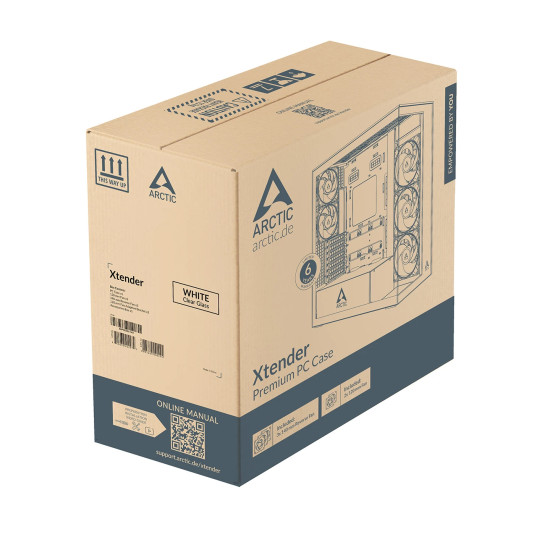 Arctic кутия Case E-ATX - Xtender (White) - 5 A-RGB Fans included Arctic кутия Case E-ATX - Xtender (White) - 5 A-RGB Fans included