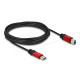 Кабел Delock USB-A 3.0 5Gbps мъжко - USB-B 5Gbps мъжко, 5 м, Premium, Черен