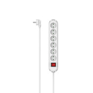 Hama Power Strip, 6-Way, 90° Rotated, Switch, Wall Mounting, 2 m, white Hama Power Strip, 6-Way, 90° Rotated, Switch, Wall Mounting, 2 m, white