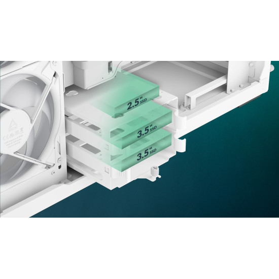 Arctic кутия Case E-ATX - Xtender VG (White) - PCIe Gen 4 riser included, 5 A-RGB Fans included Arctic кутия Case E-ATX - Xtender VG (White) - PCIe Gen 4 riser included, 5 A-RGB Fans included