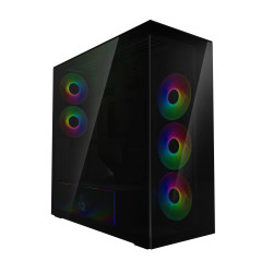 Arctic кутия Case E-ATX - Xtender VG (Black) - PCIe Gen 4 riser included, 5 A-RGB Fans included